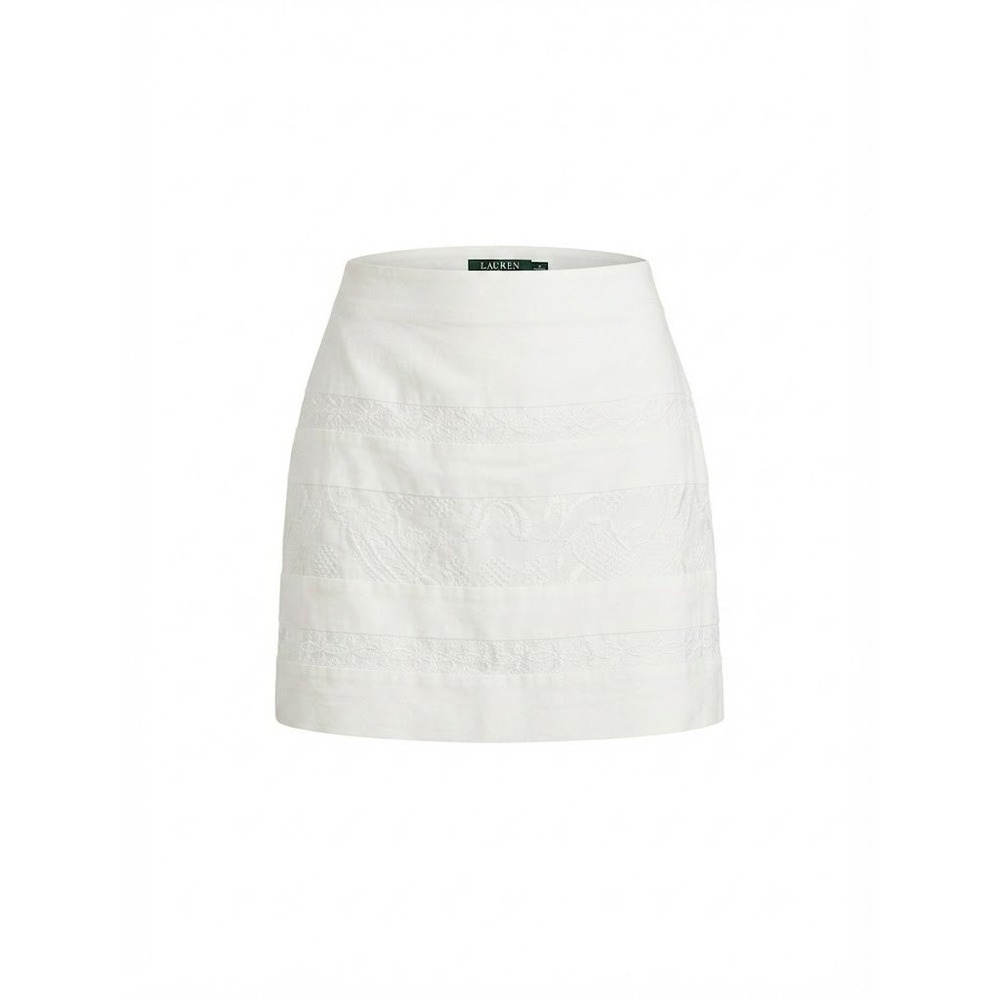 Skirt Womens 8 White Linen Mini Boho Chic Coastal minimalist capsule wardrobe